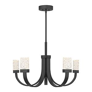 Kahn LED Chandelier in Matte Black by Savoy House