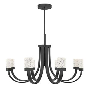 Kahn LED Chandelier in Matte Black by Savoy House