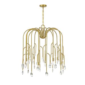 Anholt Eight Light Chandelier in Noble Brass by Savoy House