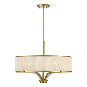 Wynwood Five Light Chandelier in Warm Brass by Savoy House