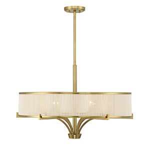 Wynwood Six Light Chandelier in Warm Brass by Savoy House