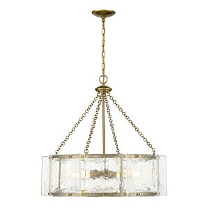 Genry Five Light Pendant in Warm Brass by Savoy House