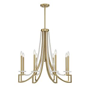 Helen Eight Light Chandelier in Warm Brass by Savoy House