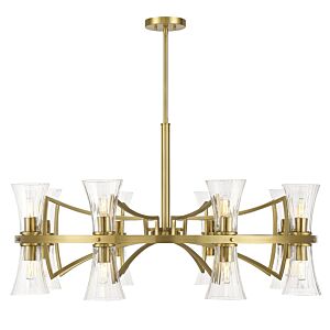 Bennington 16 Light Chandelier in Warm Brass by Savoy House