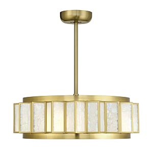 Gideon LED Fan D'Lier in Warm Brass by Savoy House