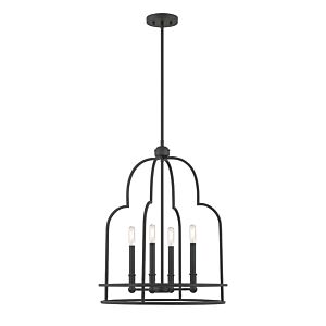 Diplomat Four Light Pendant in Matte Black by Savoy House