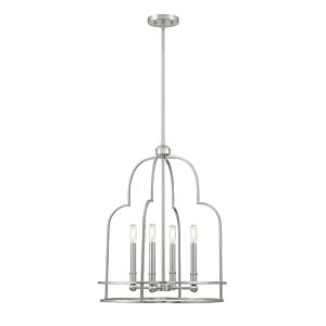 Diplomat Four Light Pendant in Satin Nickel by Savoy House