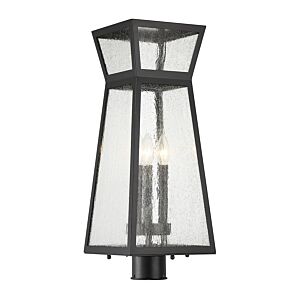 Millford Three Light Outdoor Post Lantern in Matte Black by Savoy House