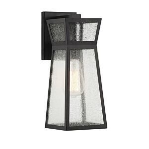 Millford One Light Outdoor Wall Lantern in Matte Black by Savoy House