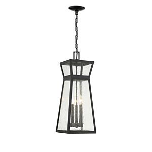 Millford Three Light Outdoor Hanging Lantern in Matte Black by Savoy House