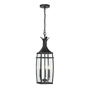 Montpelier Three Light Outdoor Hanging Lantern in Matte Black by Savoy House