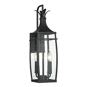 Montpelier Two Light Outdoor Wall Lantern in Matte Black by Savoy House