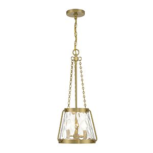 Crawford Three Light Pendant in Warm Brass by Savoy House