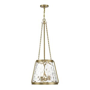 Crawford Four Light Pendant in Warm Brass by Savoy House