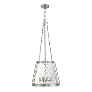 Crawford Four Light Pendant in Satin Nickel by Savoy House