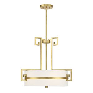 Quatrain Four Light Pendant in True Gold by Savoy House