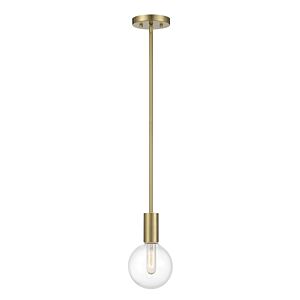 Wright 1-Light Mini-Pendant in Warm Brass