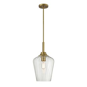 Carlton One Light Pendant in Warm Brass by Savoy House