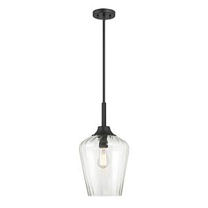 Carlton One Light Pendant in Matte Black by Savoy House