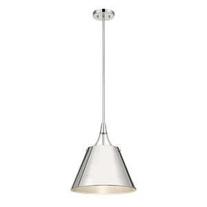 Willis One Light Pendant in Polished Nickel by Savoy House