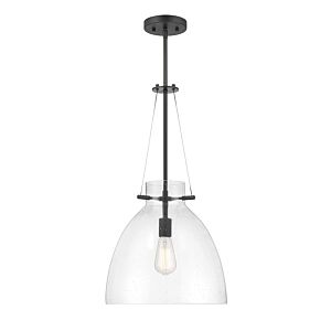 Foster One Light Pendant in Matte Black by Savoy House