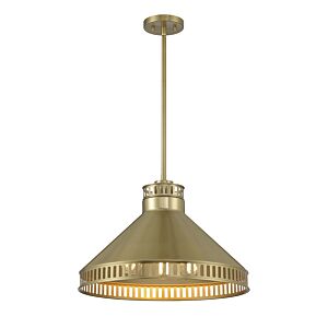 Seagram Three Light Pendant in Warm Brass by Savoy House