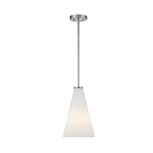 Bristol One Light Pendant in Satin Nickel by Savoy House