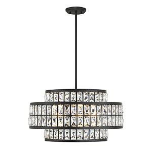 Renzo Four Light Pendant in Matte Black by Savoy House