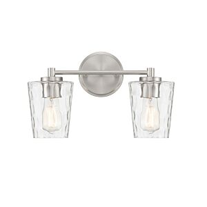 Ballas Two Light Bathroom Vanity in Satin Nickel by Savoy House