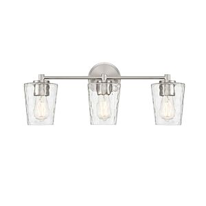 Ballas Three Light Bathroom Vanity in Satin Nickel by Savoy House