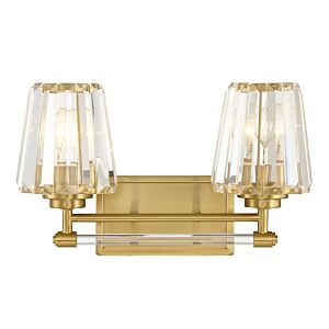 Garnet Two Light Bathroom Vanity in Warm Brass by Savoy House