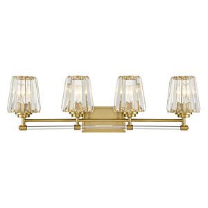 Garnet Four Light Bathroom Vanity in Warm Brass by Savoy House