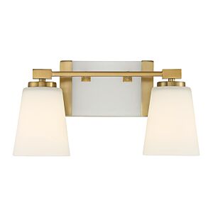 Darby Two Light Bathroom Vanity in Warm Brass by Savoy House