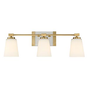 Darby Three Light Bathroom Vanity in Warm Brass by Savoy House