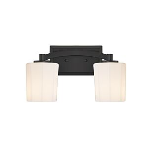 Whitney Two Light Bathroom Vanity in Matte Black by Savoy House