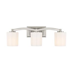 Whitney Three Light Bathroom Vanity in Satin Nickel by Savoy House