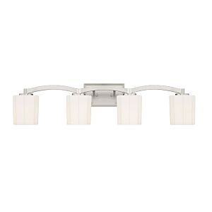 Whitney Four Light Bathroom Vanity in Satin Nickel by Savoy House