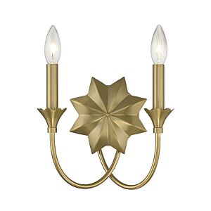 Sullivan Two Light Wall Sconce in Warm Brass by Savoy House