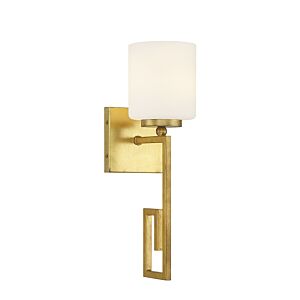 Quatrain One Light Wall Sconce in True Gold by Savoy House