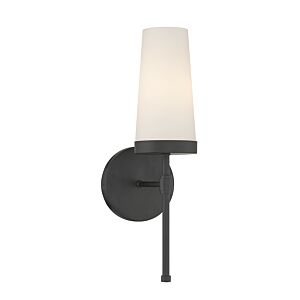 Haynes One Light Wall Sconce in Matte Black by Savoy House