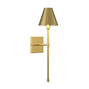 Jefferson One Light Wall Sconce in Warm Brass by Savoy House