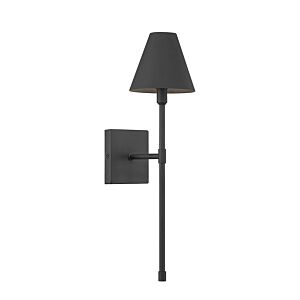 Jefferson One Light Wall Sconce in Matte Black by Savoy House