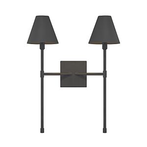 Jefferson Two Light Wall Sconce in Matte Black by Savoy House