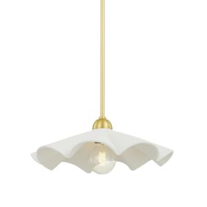 Maisie One Light Pendant in Aged Brass by Mitzi