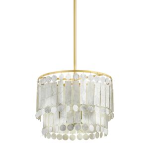 Melisa Three Light Pendant in Aged Brass by Mitzi