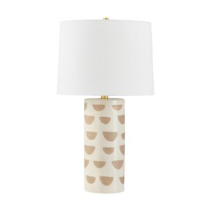 Minnie One Light Table Lamp in Aged Brass by Mitzi