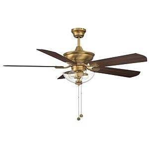  52" Outdoor Ceiling Fan in Natural Brass by Meridian