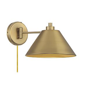  One Light Wall Sconce in Natural Brass by Meridian