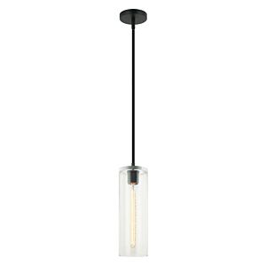 Lincoln 1-Light Pendant in Matte Black