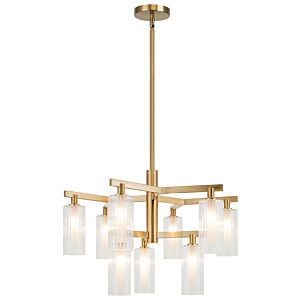 Kristof 9-Light Chandelier in Aged Gold Brass